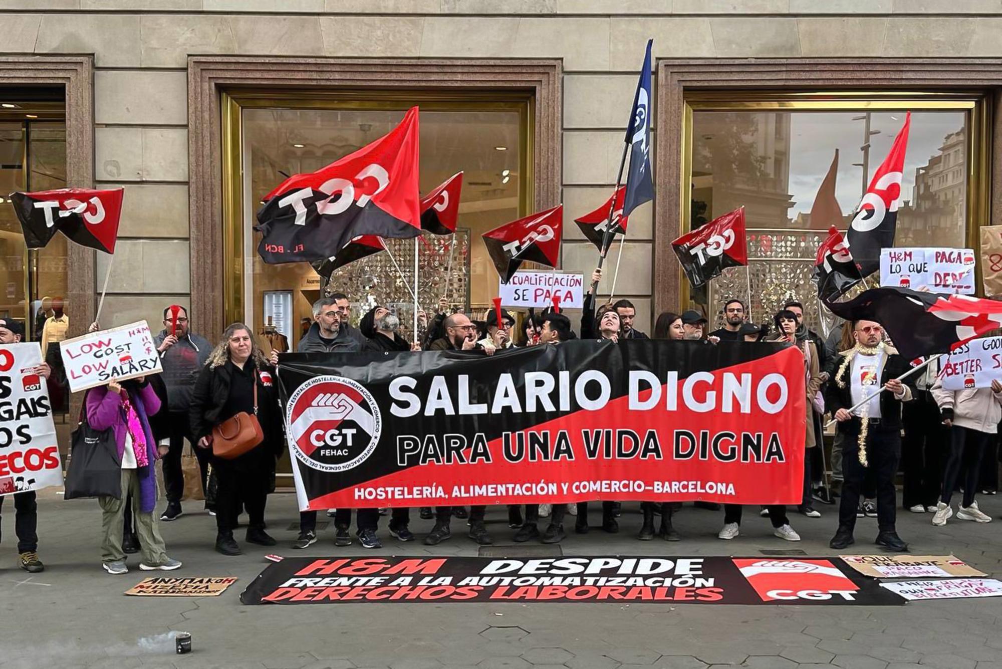 Huelga H&M Barcelona